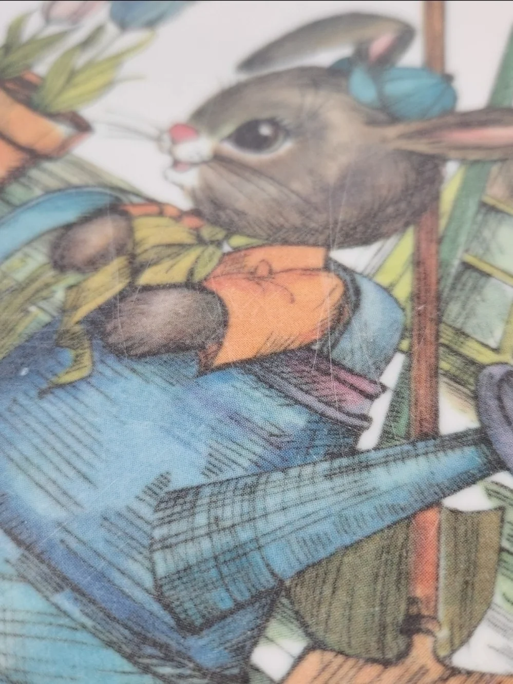 Peter Rabbit Children's Plate SiLite 1970s Vintage Melamine